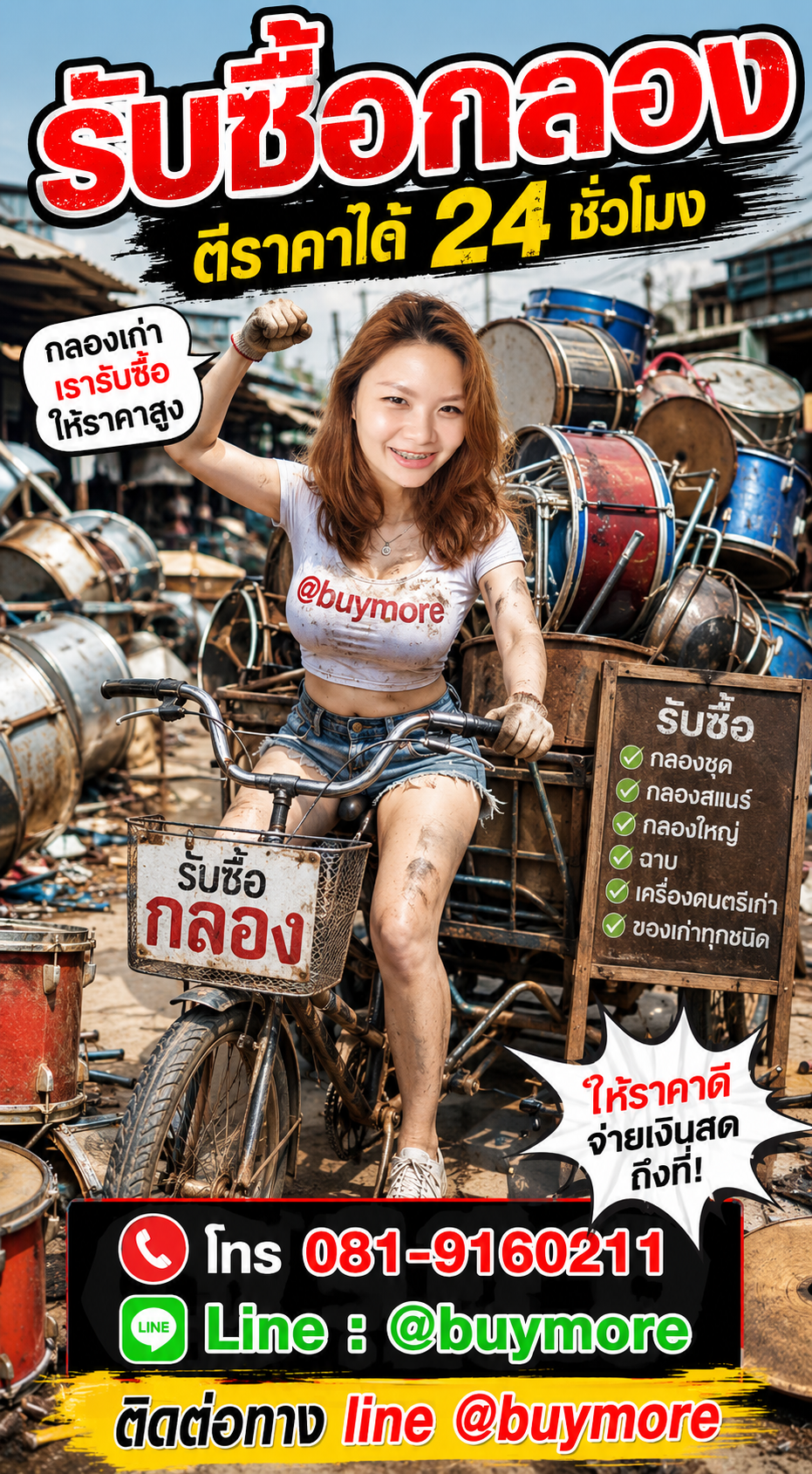 รับซื้อกลองเก่า saleng.net ติดต่อ Line @buymore