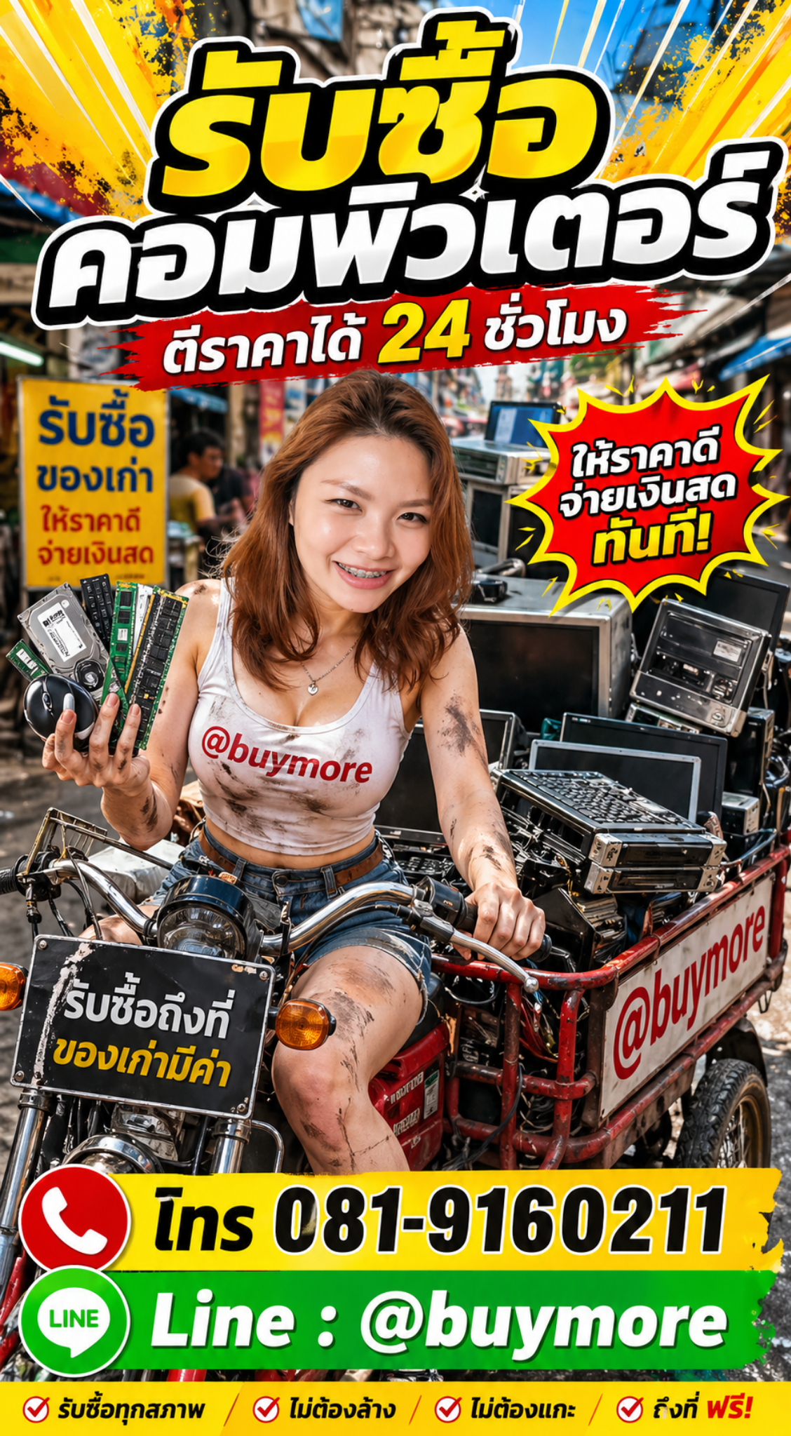 รับซื้อคอมพิวเตอร์เก่า saleng.net ติดต่อ Line @buymore