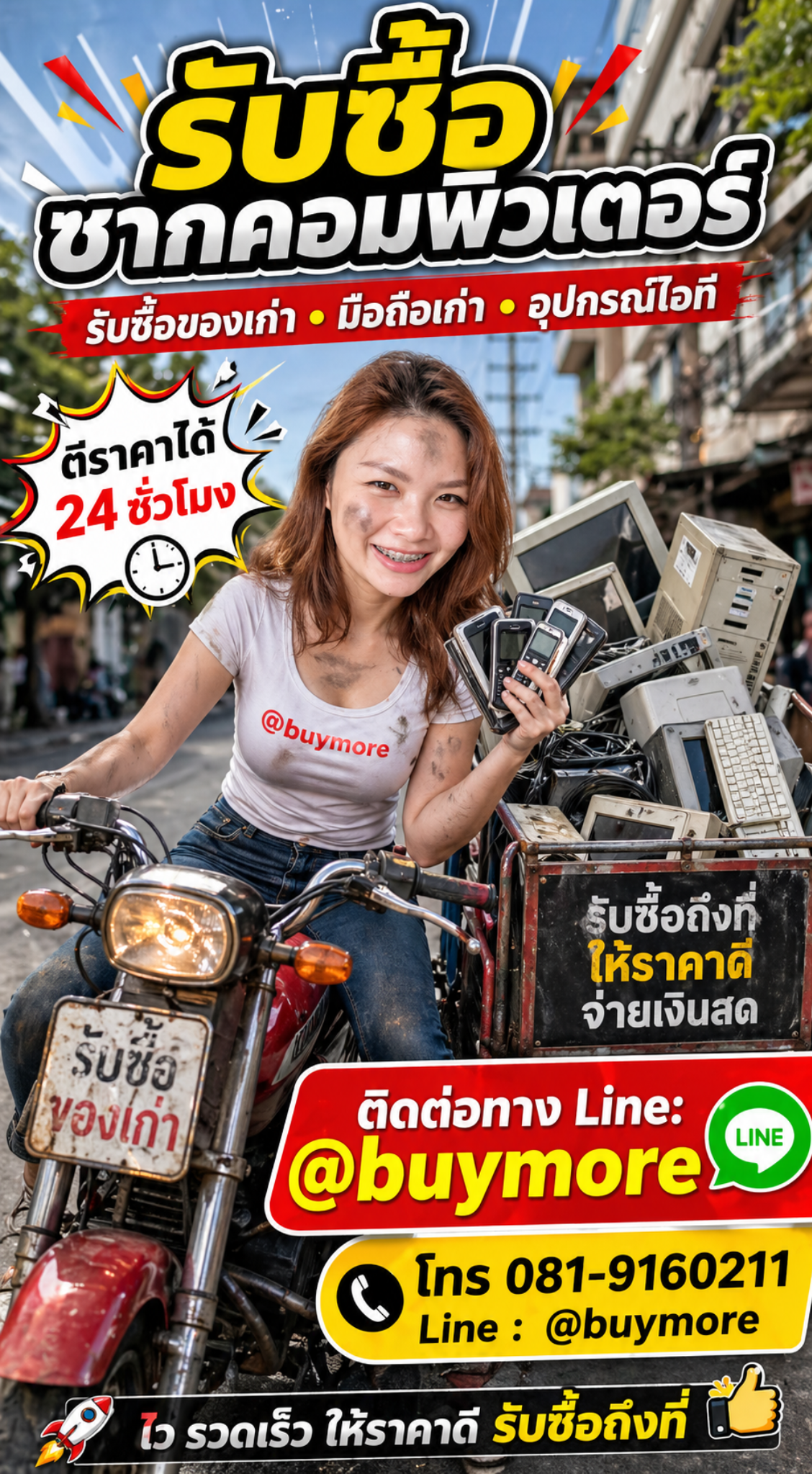 รับซื้อซากคอมพิวเตอร์เก่า saleng.net ติดต่อ Line @buymore
