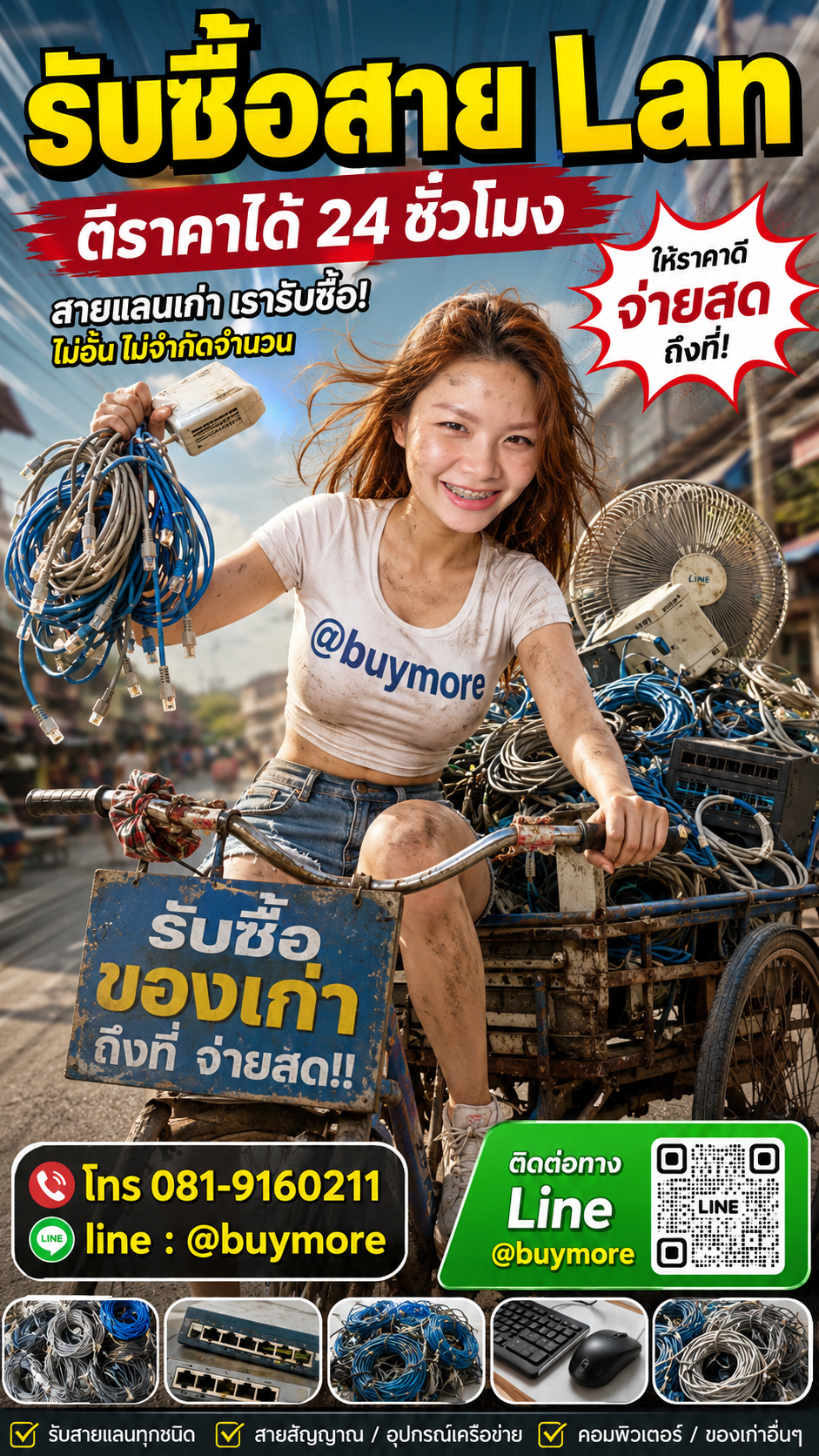 รับซื้อสาย Lan saleng.net ติดต่อ Line @buymore