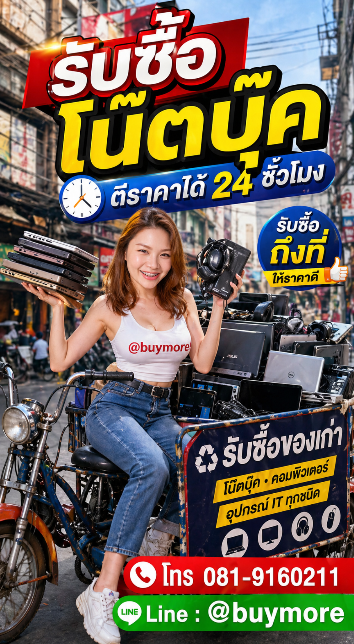 รับซื้อโน๊ตบุ๊คเก่า saleng.net ติดต่อ Line @buymore
