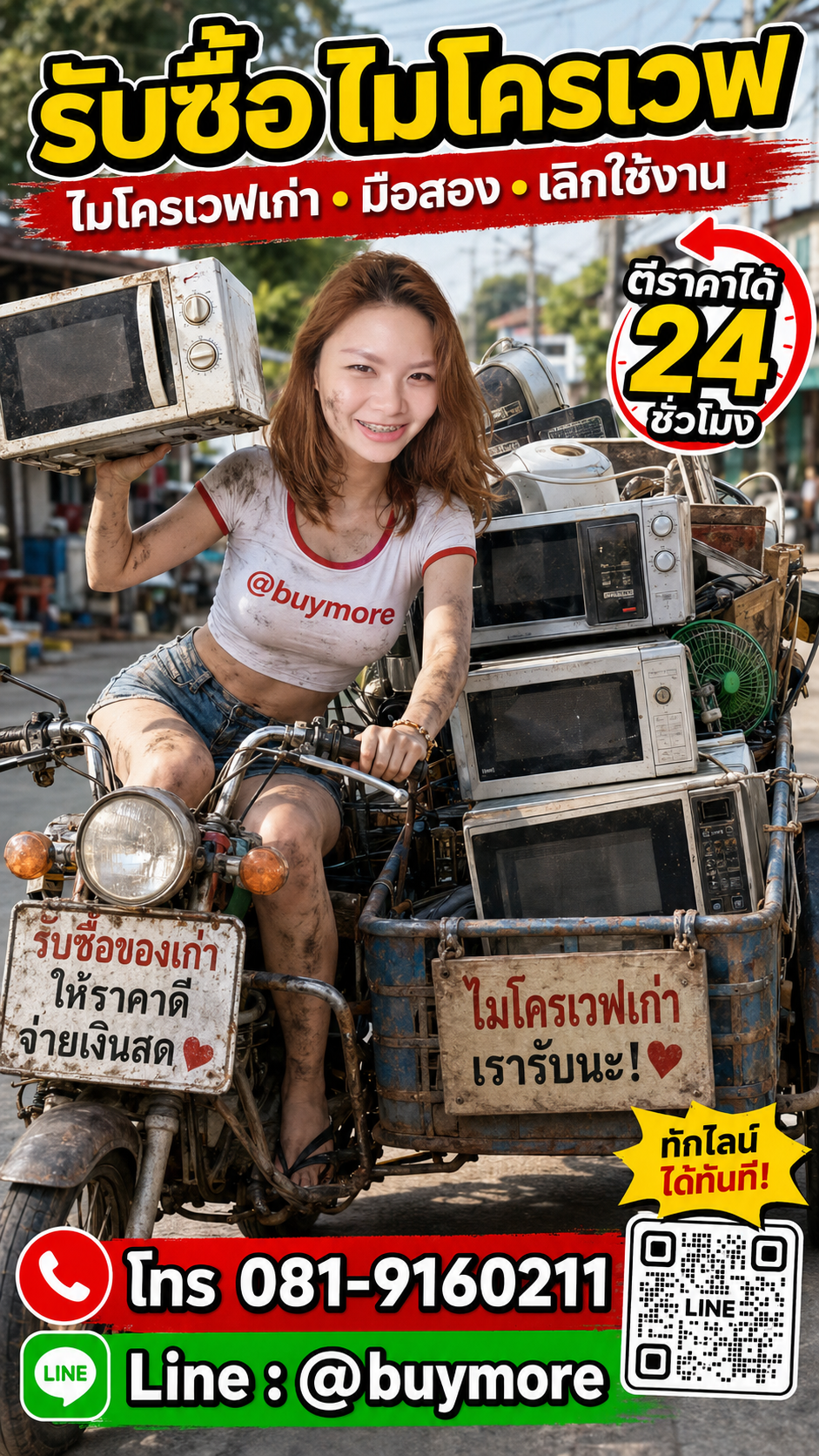รับซื้อไมโครเวฟเก่า saleng.net ติดต่อ Line @buymore
