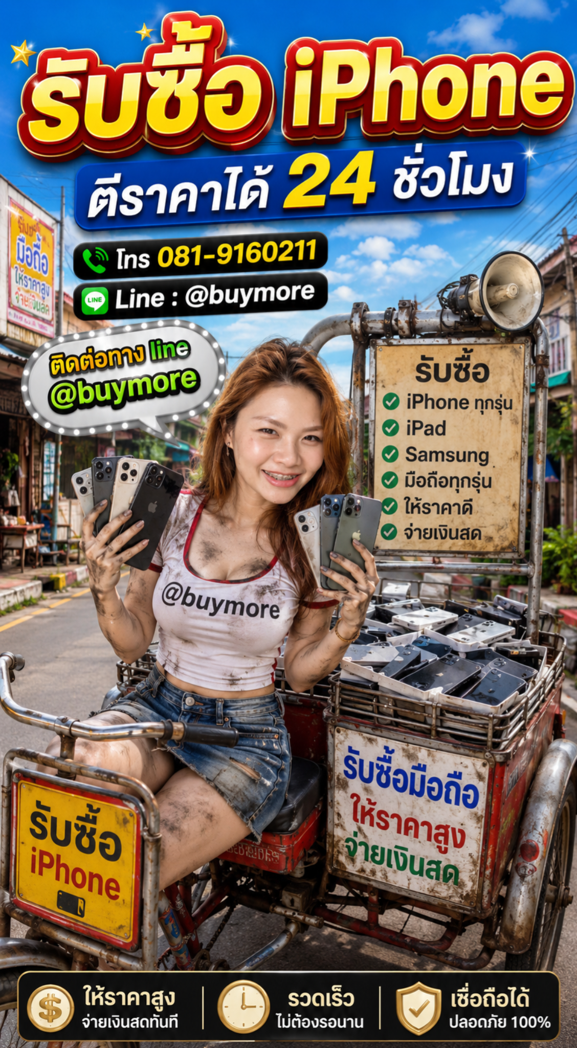 รับซื้อ iPhone saleng.net ติดต่อ Line @buymore โทร 081-9160211
