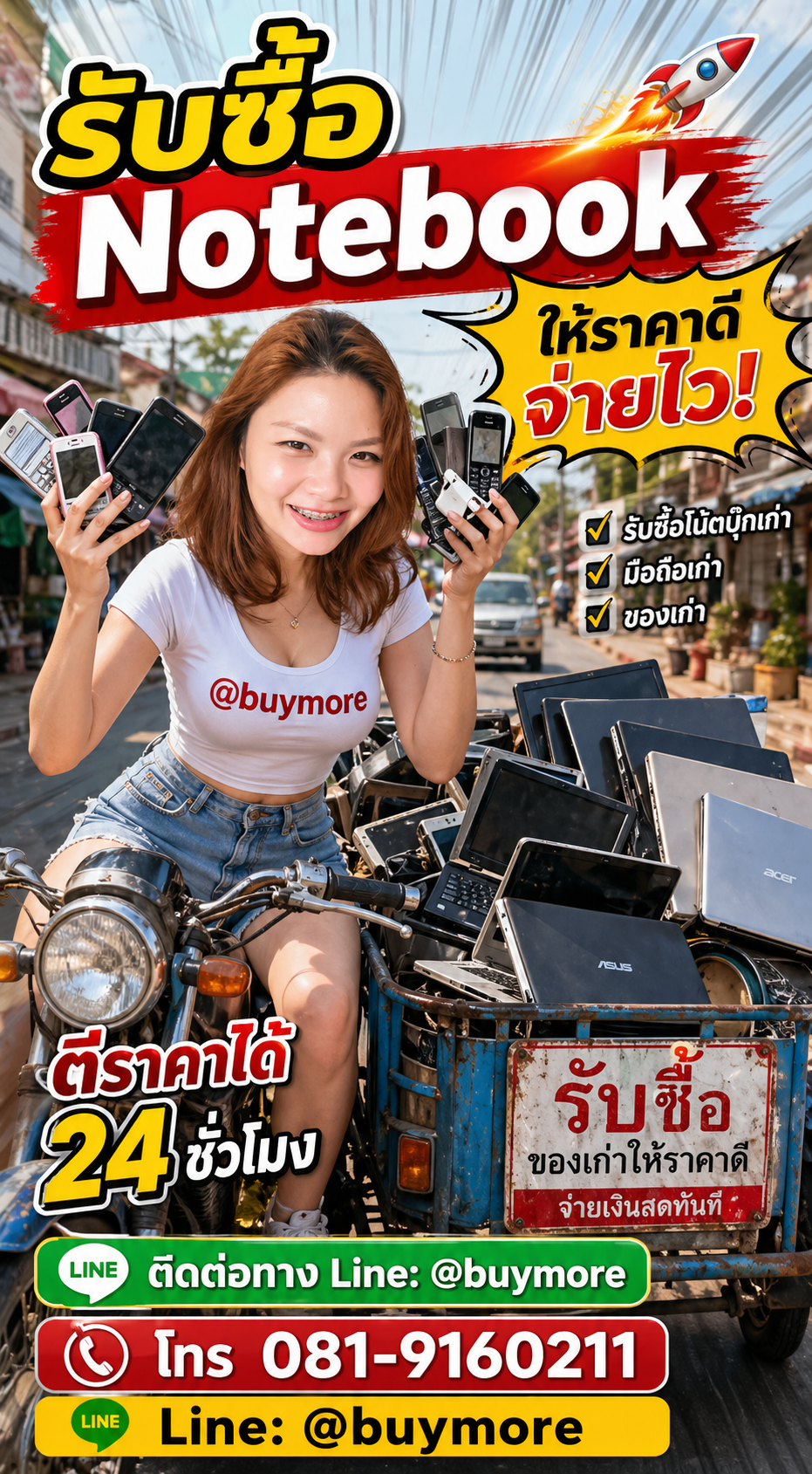 รับซื้อ Notebook saleng.net ติดต่อ Line @buymore