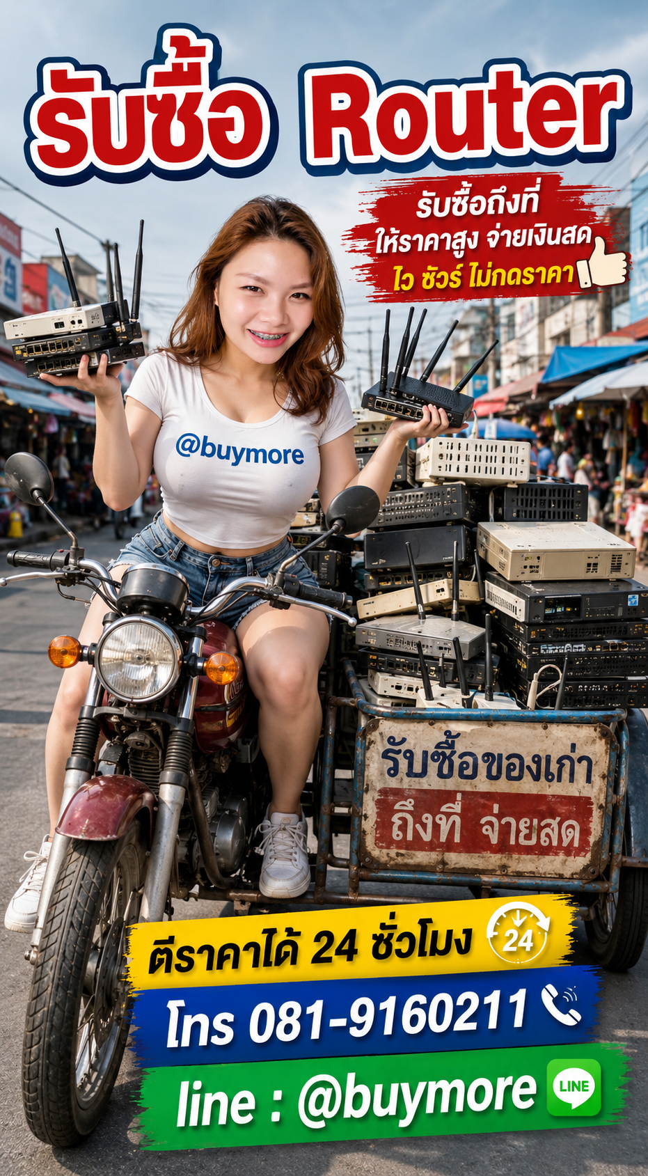 รับซื้อ Router saleng.net ติดต่อ Line @buymore โทร 081-9160211