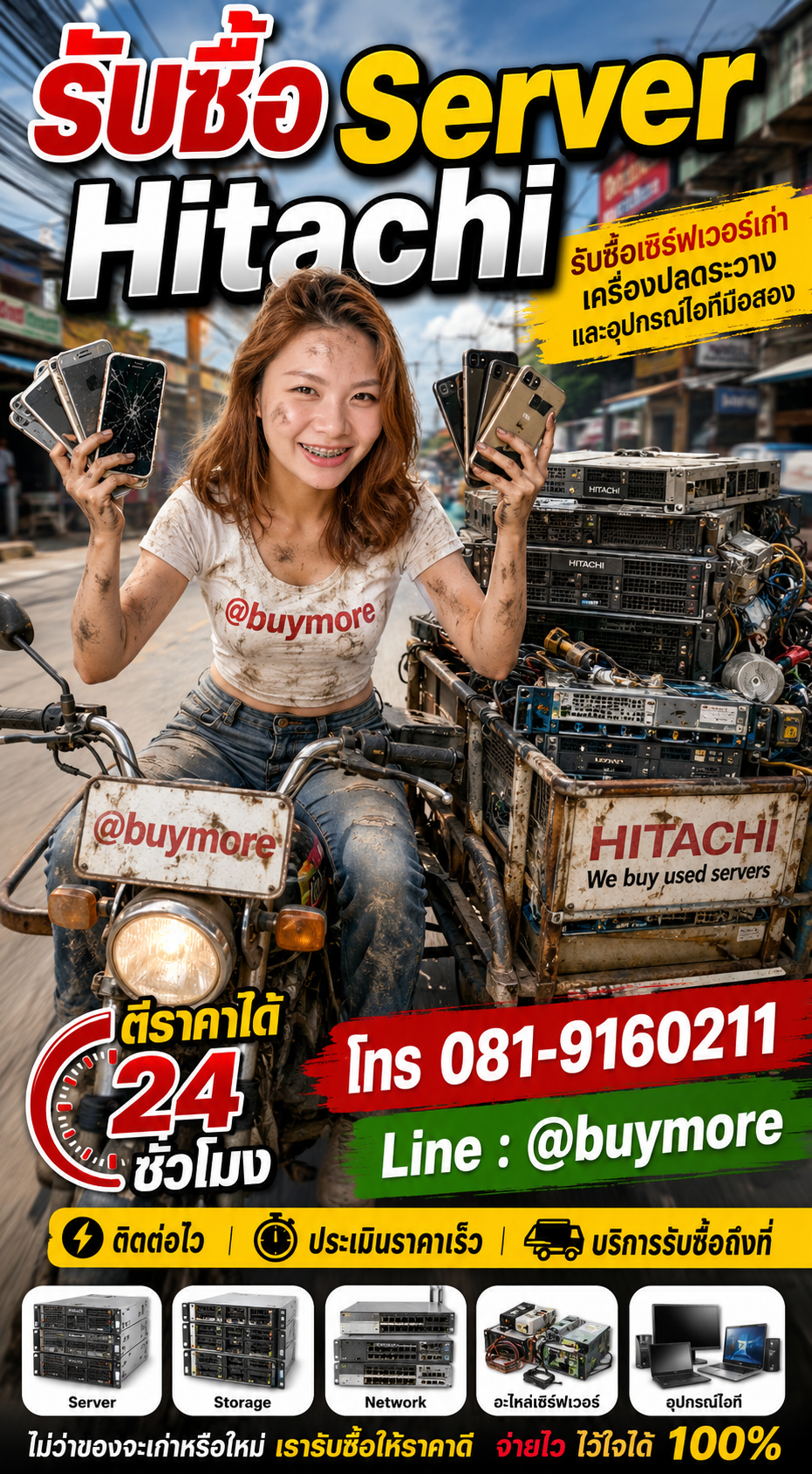 รับซื้อ Server Hitachi saleng.net ติดต่อ Line @buymore