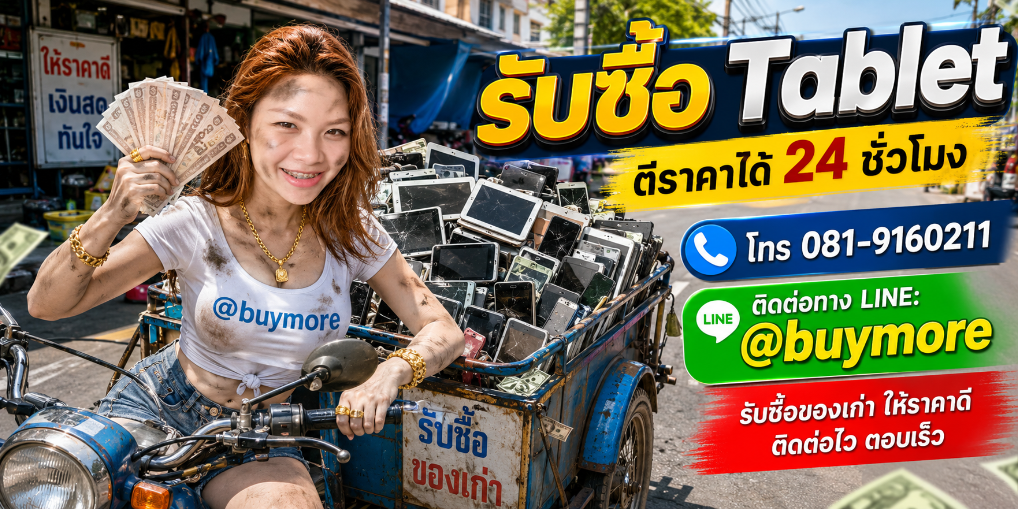 รับซื้อ Tablet ให้ราคาดี ติดต่อ Line @buymore